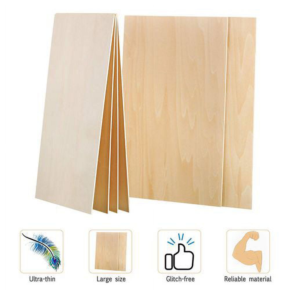 Yaoping 10 Pack Balsa Wood Sheets, Basswood Thin Wood Sheets Hobby Wood DIY  Wood Board 